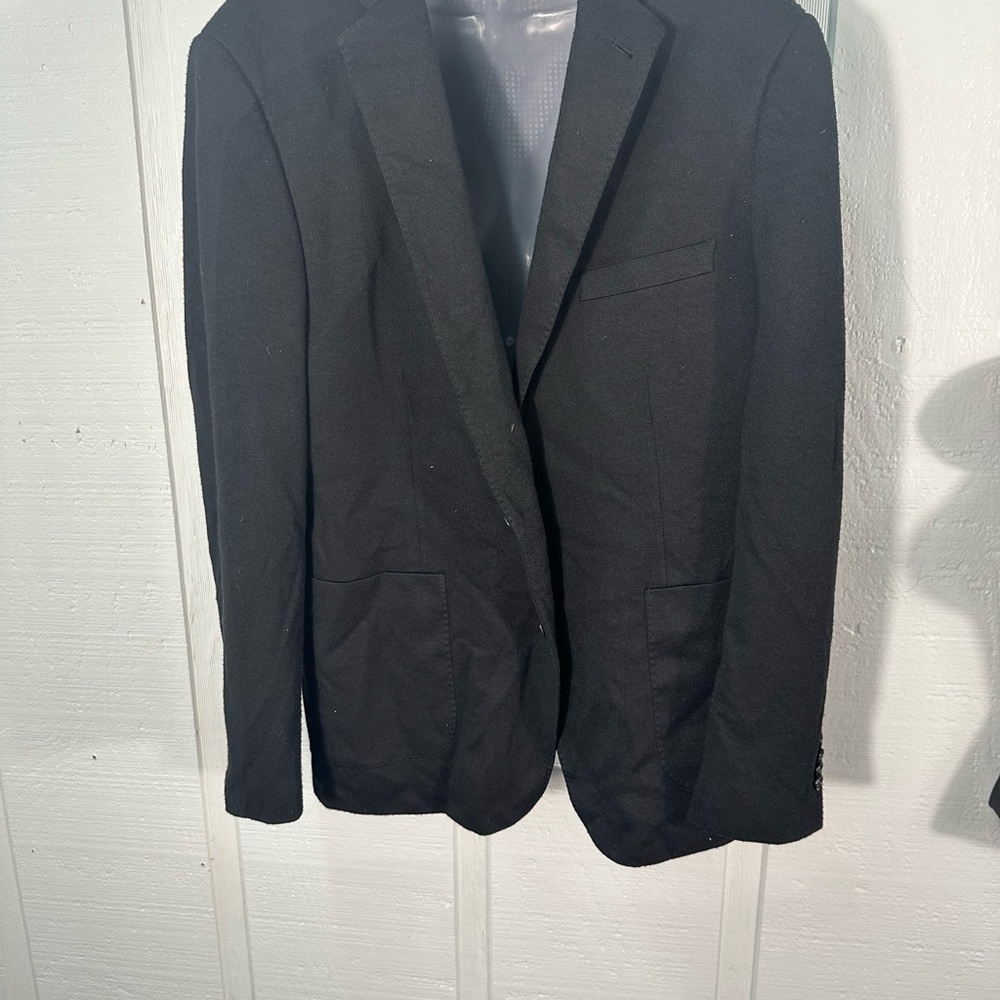 ZN T18 Men’s Black 2 Button Blazer No Size See Measurements EUC - Picture 2 of 9